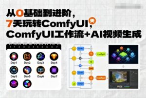 从0基础到进阶，7天玩转ComfyUI，Comfyui工作流+AI视频生成-中创网_分享创业项目_互联网资源