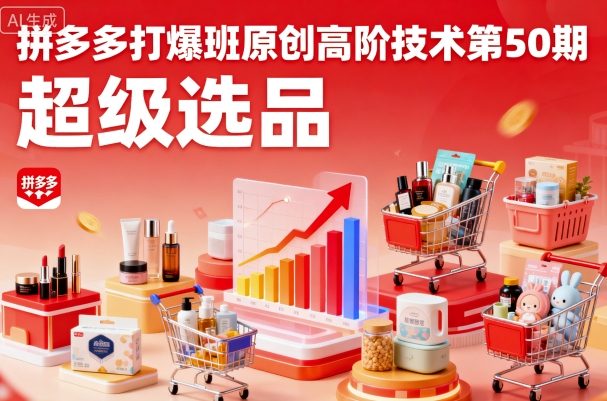拼多多打爆班原创高阶技术第50期，超级选品-中创网_分享创业项目_互联网资源