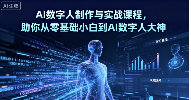 AI数字人制作与实战课程，助你从零基础小白到AI数字人大神-中创网_分享创业项目_互联网资源