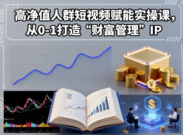 高净值人群短视频赋能实操课，从0-1打造“财富管理”IP-中创网_分享创业项目_互联网资源