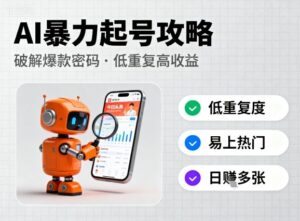 今日头条新玩法，AI暴力起号，重复度低，更容易爆，日入多张-中创网_分享创业项目_互联网资源