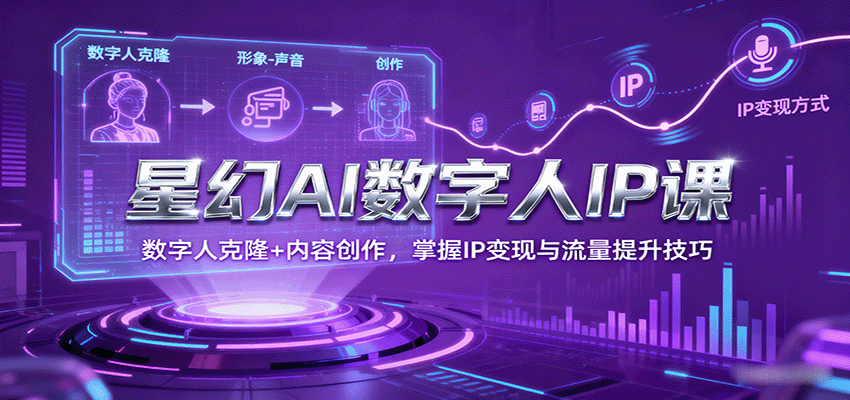 星幻AI数字人IP课，数字人克隆+内容创作，掌握IP变现与流量提升技巧-中创网_分享创业项目_互联网资源