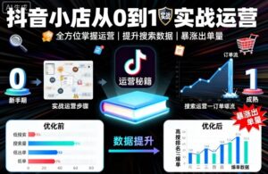 抖音小店从0到1实战运营，帮你全方位掌握小店运营，提升搜索数据与出单量-中创网_分享创业项目_互联网资源
