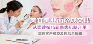 美容美业面诊成交课，从面诊技巧到各类肌肤升单，掌握客户成交及售后全攻略-中创网_分享创业项目_互联网资源