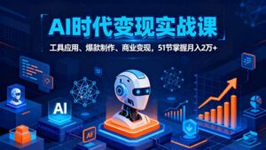 （16093期）AI时代全场景实战课，工具应用、爆款制作、商业变现，51节掌握月入2万+-中创网_分享创业项目_互联网资源