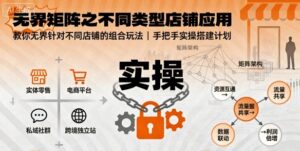 无界矩阵之不同类型店铺应用，教你无界针对不同类型店铺的组合玩法应用，手把手实操搭建计划-中创网_分享创业项目_互联网资源