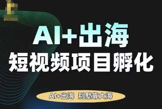 AI·TikTok AI+出海短视频项目孵化，陪你从0-1借助AI实现出海变现-中创网_分享创业项目_互联网资源