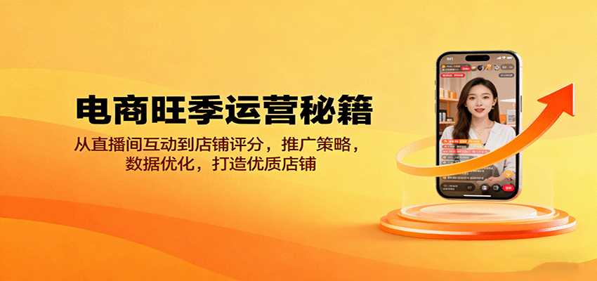 电商旺季运营秘籍：从直播间互动到店铺评分，推广策略，数据优化，打造优质店铺-中创网_分享创业项目_互联网资源