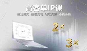 高客单IP课,搞定成交,搞定高客单IP,翻倍变现,轻松卖爆,不销而销-中创网_分享创业项目_互联网资源