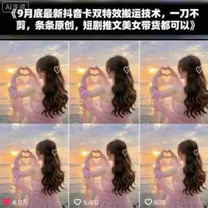 9月底最新抖音卡双特效搬运技术，一刀不剪，条条原创，短剧推文美女带货都可以-中创网_分享创业项目_互联网资源