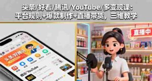 （16147期）头条/好看/腾讯/YouTube/多变现课：平台规则+爆款制作+直播带货，三维教学-中创网_分享创业项目_互联网资源
