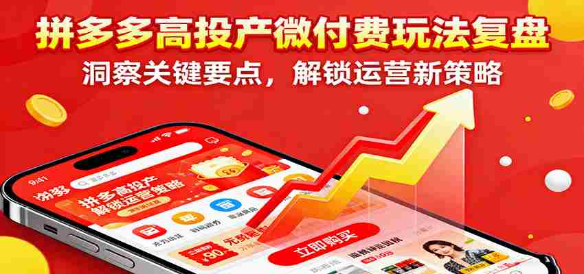 拼多多高投产微付费玩法复盘，洞察关键要点，解锁运营新策略-中创网_分享创业项目_互联网资源