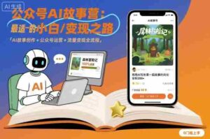 公众号ai故事营,最适合小白的自媒体变现之路-中创网_分享创业项目_互联网资源