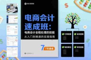 电商会计速成班,电商会计全程处理的技能-中创网_分享创业项目_互联网资源