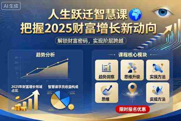 人生跃迁智慧课，把据2025财富增长新动向-中创网_分享创业项目_互联网资源