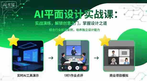 AI平面设计实战课，实战演练，解锁创意之门，掌握设计之道-中创网_分享创业项目_互联网资源
