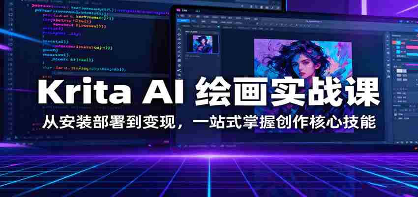 Krita AI 绘画实战课：从安装部署到变现，一站式掌握创作核心技能-中创网_分享创业项目_互联网资源