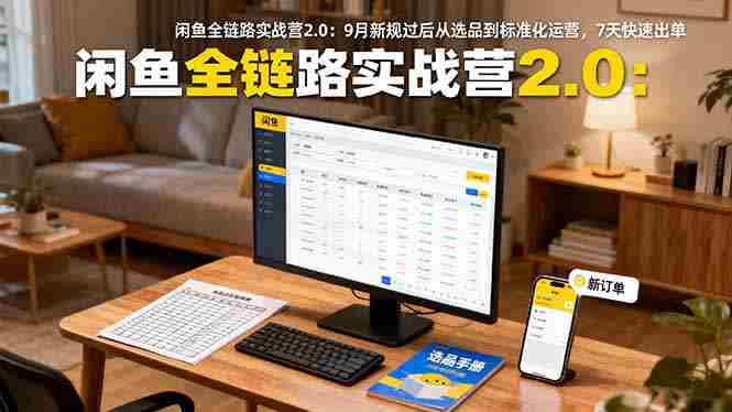 （16263期）闲鱼全链路实战营2.0：9月新规过后从选品到标准化运营，7天快速出单-中创网_分享创业项目_互联网资源