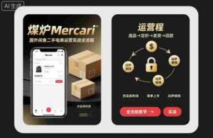 煤炉Mercari国外闲鱼二手电商运营实战全流程,仿品高利润,简单上手,闷声搞钱-中创网_分享创业项目_互联网资源