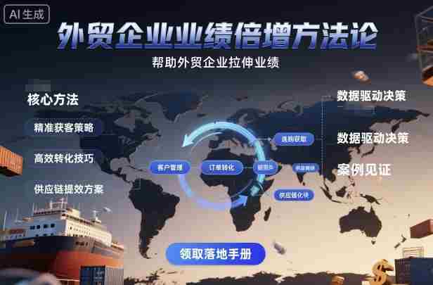 外贸企业业绩倍增方法论，帮助外贸企业拉伸业绩-中创网_分享创业项目_互联网资源