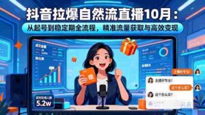 （16339期）抖音拉爆自然流直播10月：从起号到稳定期全流程，精准流量获取与高效变现-中创网_分享创业项目_互联网资源