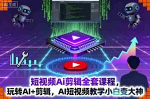 短视频Ai剪辑全套课程,玩转AI+剪辑,AI短视频教学小白变大神-中创网_分享创业项目_互联网资源