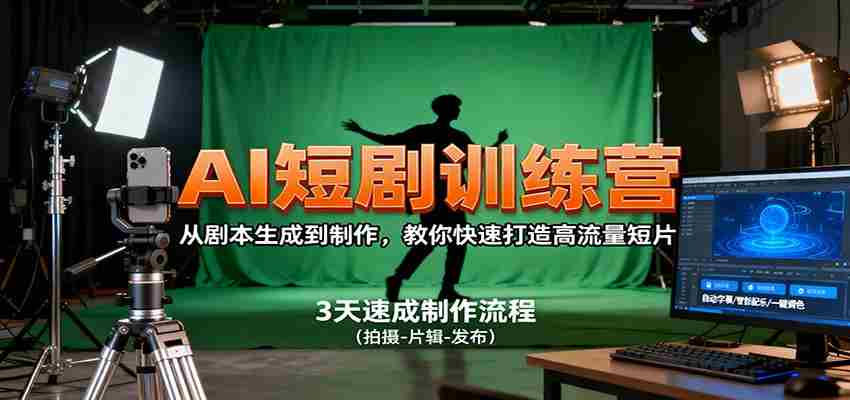AI短剧训练营,从剧本生成到制作,教你快速打造高流量短片-中创网_分享创业项目_互联网资源