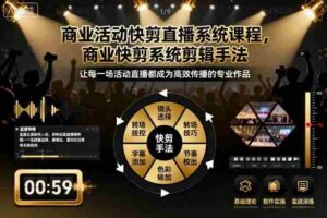 商业活动快剪直播系统课程，商业快剪系统剪辑手法-中创网_分享创业项目_互联网资源