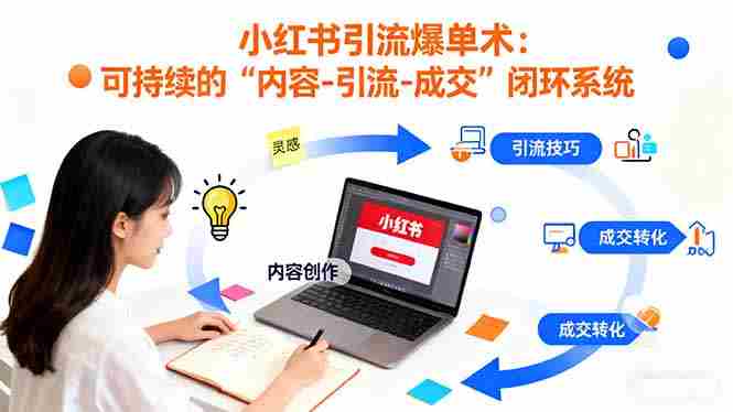 （16362期）小红书引流爆单术：构建一套低成本 可持续的“内容-引流-成交”闭环系统-中创网_分享创业项目_互联网资源