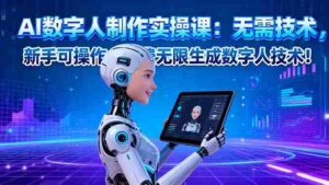 （16376期）AI数字人制作实操课：无需技术，新手可操作，免费无限生成数字人技术！-中创网_分享创业项目_互联网资源