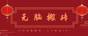 零成本零门槛无脑搬砖项目，新手也能日收益50+，可批量操作赚更多-中创网_分享创业项目_互联网资源