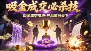 吸金成交必杀技，吸金成交魔法-产品销冠天下-中创网_分享创业项目_互联网资源