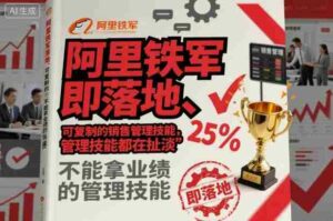 阿里铁军即落地、可复制的销售管理技能，不能拿业绩的管理技能都在扯淡-中创网_分享创业项目_互联网资源