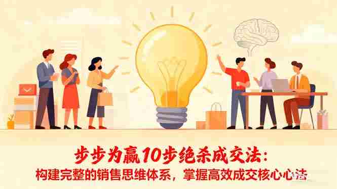 （16465期）步步为赢10步绝杀成交法：构建完整的销售思维体系，掌握高效成交核心心法-中创网_分享创业项目_互联网资源