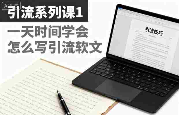 引流系列课1,一天时间学会怎么写引流软文