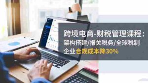 (16509期)跨境电商-财税管理课程:架构搭建/报关税务/全球税制,企业合规成本降30%-中创网_分享创业项目_互联网资源