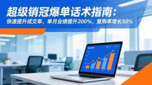 （16511期）超级销冠爆单话术指南：快速提升成交率，单月业绩提升200%，复购率增长50%-中创网_分享创业项目_互联网资源