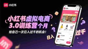 （16512期）小红书虚拟电商3.0训练营：2025最后1个月，给自己一次日入过千的机会！-中创网_分享创业项目_互联网资源