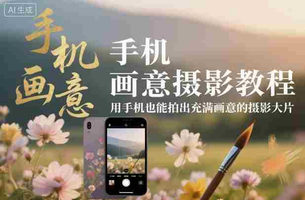 手机画意摄影教程，用手机也能拍出充满画意的摄影大片-中创网_分享创业项目_互联网资源