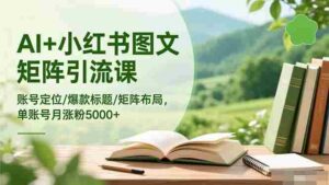 （16530期）AI+小红书图文矩阵引流课：账号定位/爆款标题/矩阵布局/单账号月涨粉5000+-中创网_分享创业项目_互联网资源