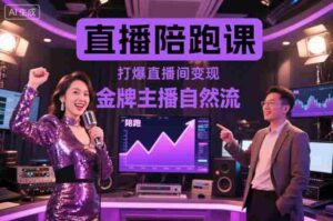 直播陪跑课，金牌主播自然流打爆直播间，复制高变现玩法-中创网_分享创业项目_互联网资源