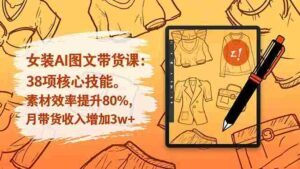 （16574期）女装AI图文带货课：38项核心技能，素材效率提升80%，月带货收入增加3w+-中创网_分享创业项目_互联网资源