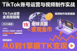 2025最新TikTok账号运营与视频制作实战全流程，从0到1掌握TK变现（含11月最新TK搬运技术）-中创网_分享创业项目_互联网资源