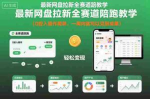 最新网盘拉新全赛道陪跑教学，0投入操作简单，一周内就可以见到成果-中创网_分享创业项目_互联网资源