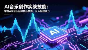 （16600期）AI音乐创作实战技能：掌握AI+音乐起号核心技能，月入轻松破万-中创网_分享创业项目_互联网资源