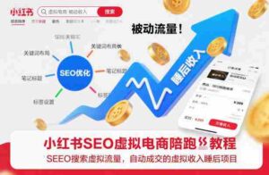小红书SEO虚拟电商陪跑教程，实现seo搜索被动流量，自动成交的被动收入睡后项目-中创网_分享创业项目_互联网资源