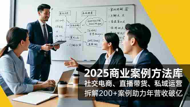 （16713期）2025商业案例方法库，社交电商、直播带货、私域运营，拆解200+案例助力年营收破亿-中创网_分享创业项目_互联网资源
